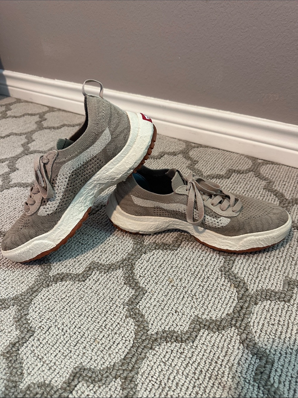 Vans Eco Cush Taupe Knit Low-Top Sneakers
